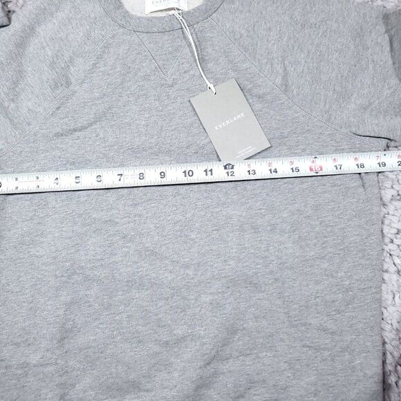 Everlane Unisex French Terry Crew Sweatshirt Gray Size XXS Sweater Oversized - Picture 8 of 10